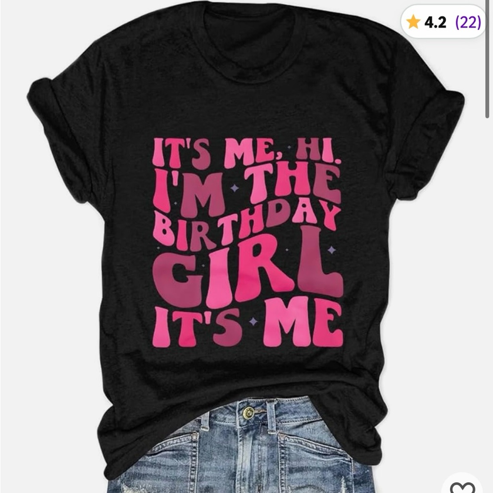 Women’s “Birthday girl” tee, size small